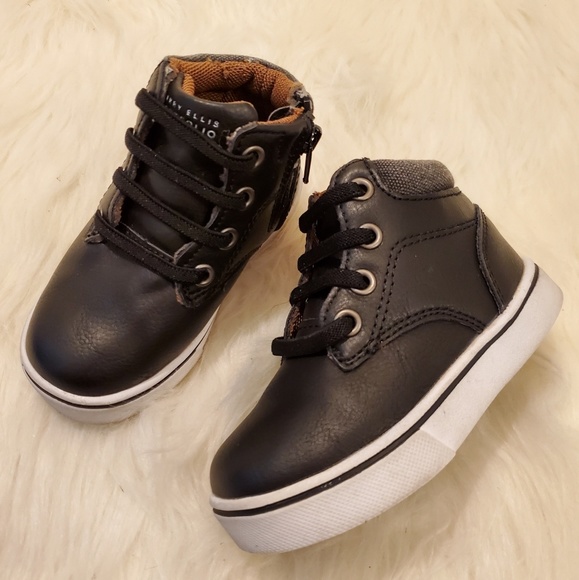 Perry Ellis Other - Perry Ellis Black Faux Leather Chucker Boys Shoes